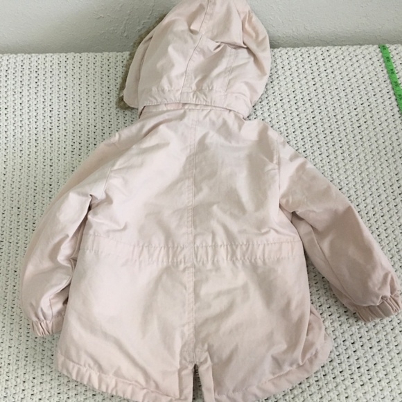 H&M WARM WINTER JACKET SIZE 1 1/2 - 2YR LIGHT PINK/CREAM COLOR - Picture 7 of 8